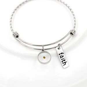 Silver Faith Charm Bracelet